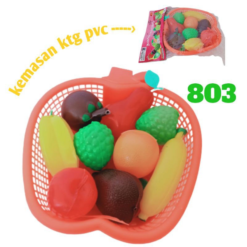 MAINAN BUAH BUAHAN 9 PC DALAM KERANJANG 803