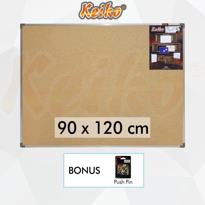 

Office & Stationery | Alat Tulis | Softboard Cork Pin Board / Papan Mading Gantung Keiko 90 X 120 Cm | Best Seller