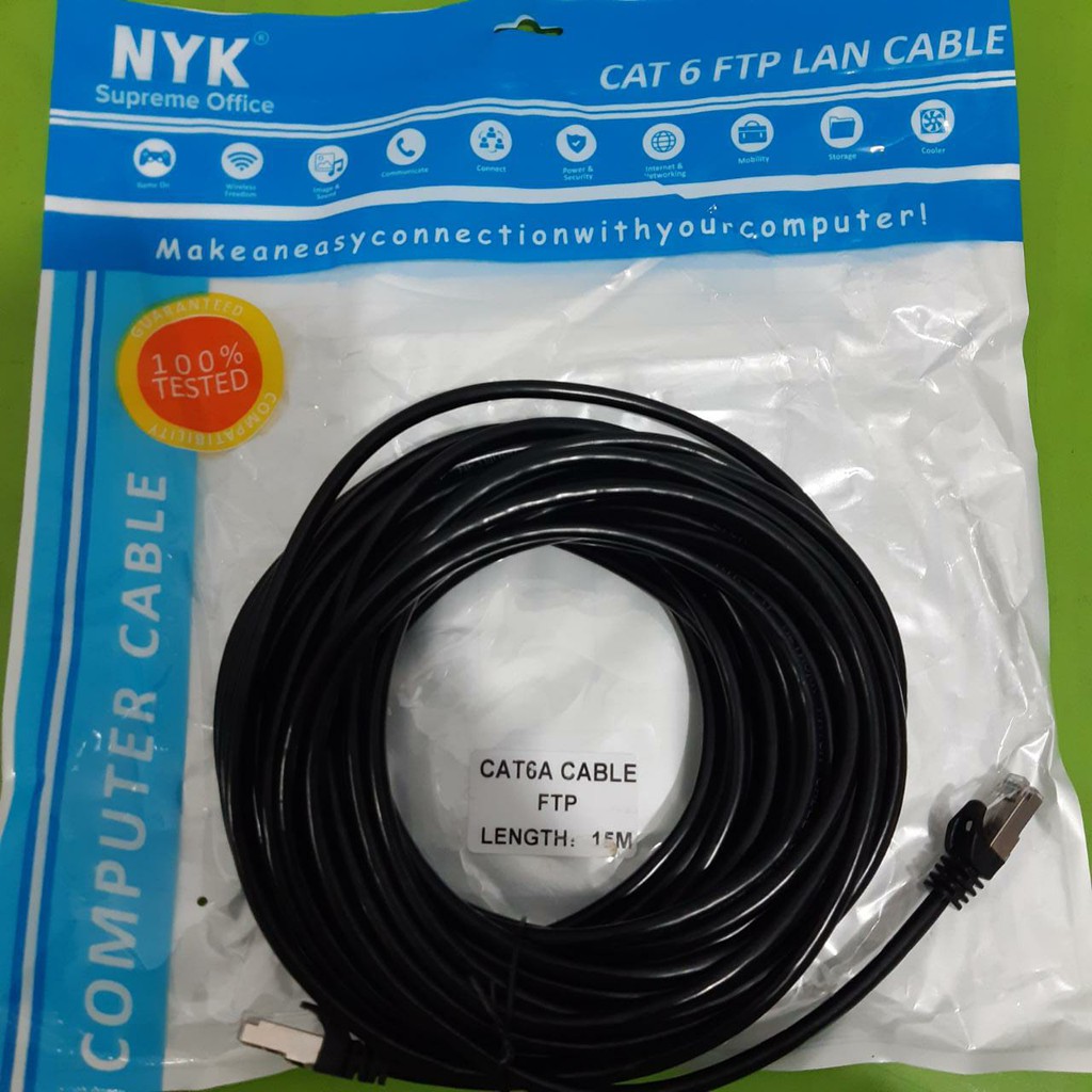 NYK Kabel Lan FTP Cat6a 15Meter Outdoor