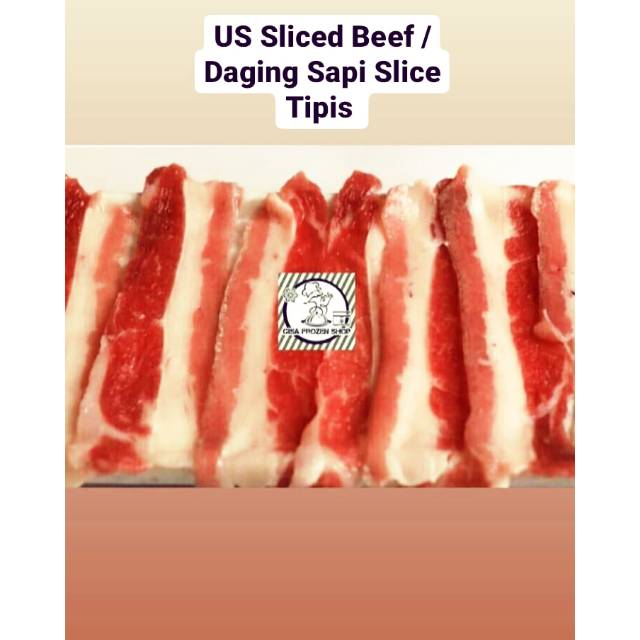 

US Beff slice / Daging Sapi potong tipis / yosinoya/ yakiniku/ Shabu 1 kg