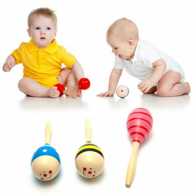 READY JKT KERINCING BAYI MARAKAS KAYU RATTLE WOOD BABY MUSIC