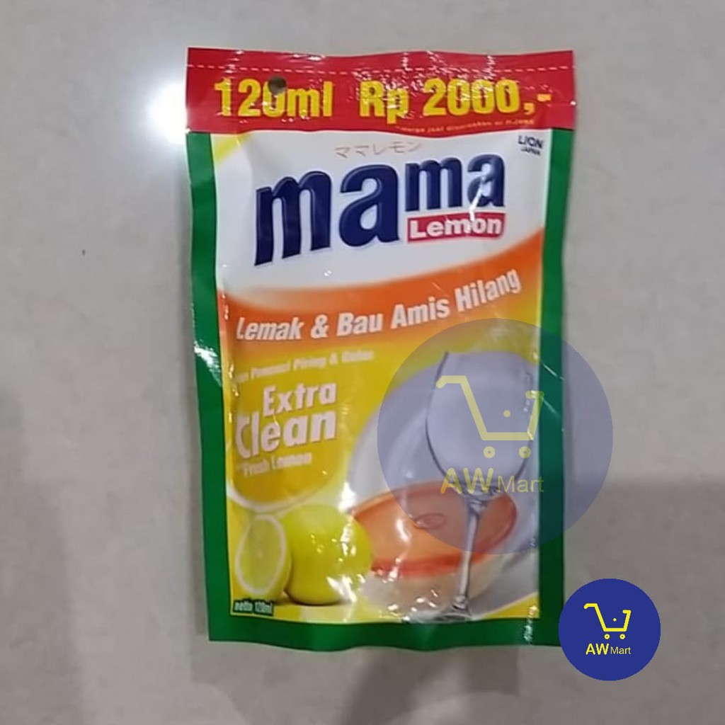 Mama Lemon  Rp2000  Sabun Cuci Piring 120ml REFILL (DARI PABRIK LANGSUNG)