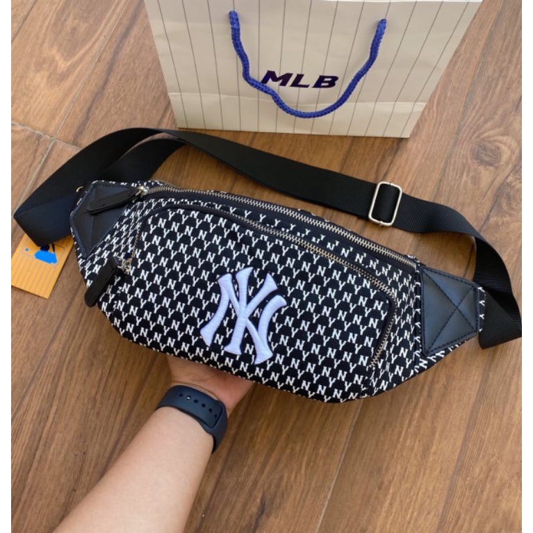 MLB KOREA NY New York WAIST BAG FREE PAPERBAG TAS PINGGANG