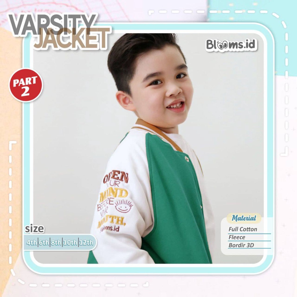 Jacket Anak Varsity Batch 2 by Blooms.id