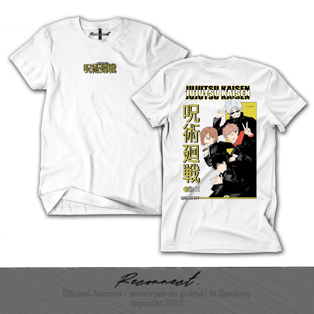 Reconnect Kaos Anak &amp; Dewasa Unisex Motif Anime Jujutsu Kaisen - Gratis Tambah Nama