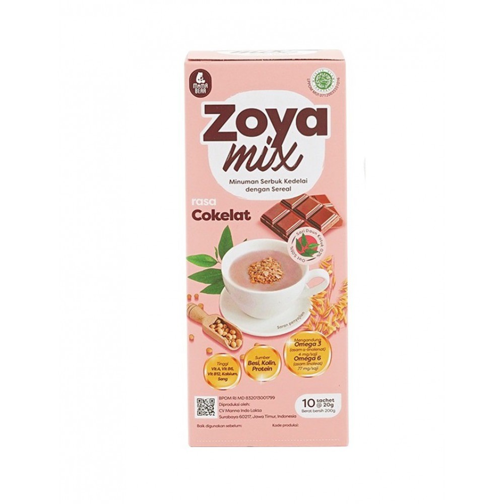 MamaBear Zoya Mix Susu Soya + katuk ASI Booster 10 Sachet - Pilih Rasa