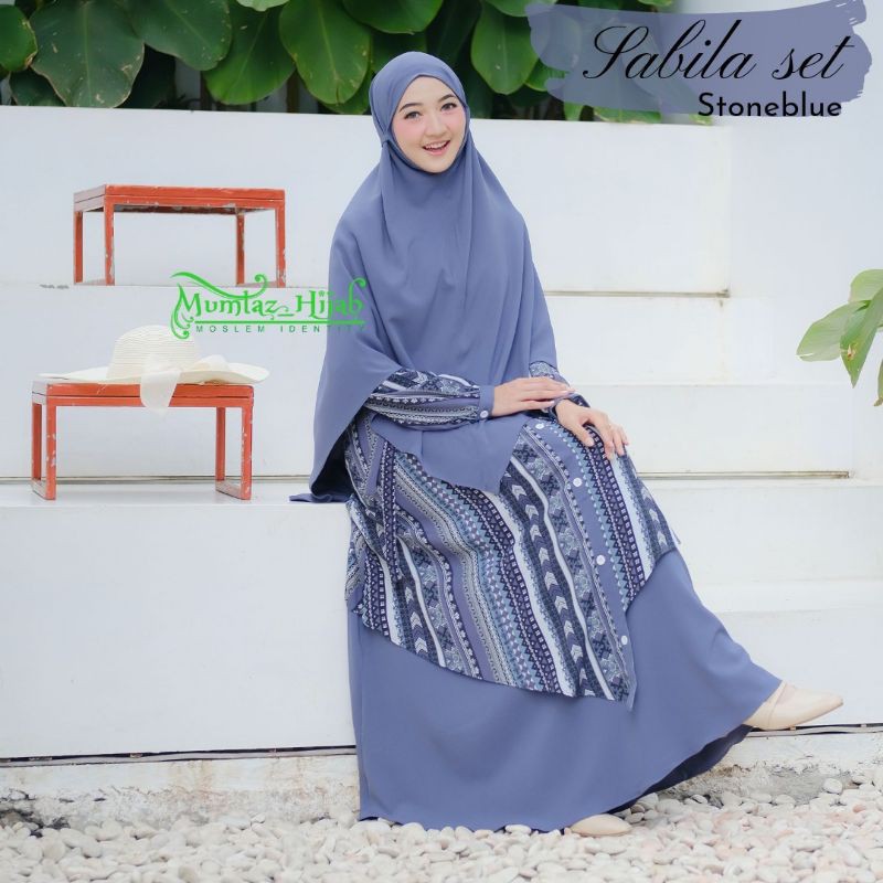 SABILA GAMIS SET KHIMAR FREE CADAR ORIGINAL MUMTAZ HIJAB