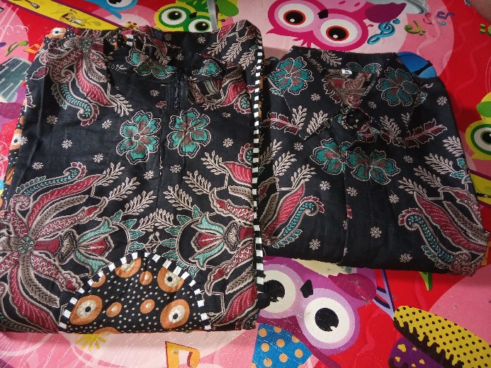 Batik Couple Keluarga Sania Ruffle Ori Putra Mm