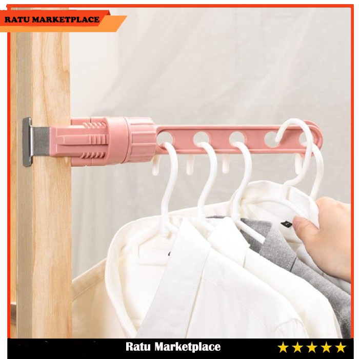 Gantungan Baju Pintu 5 Lubang Hanger pakaian Indoor Window Gantungan Baju Pintu 5 Lubang Hanger pakaian Indoor Window