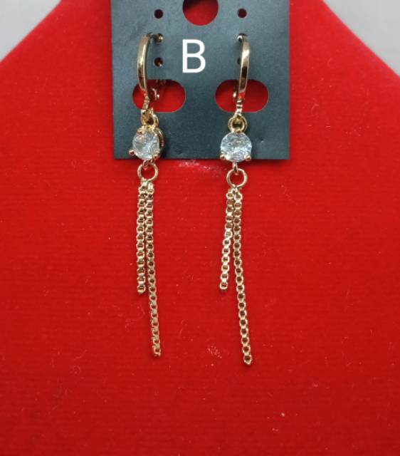 Anting xuping lapis emas wanita remaja kode A 1