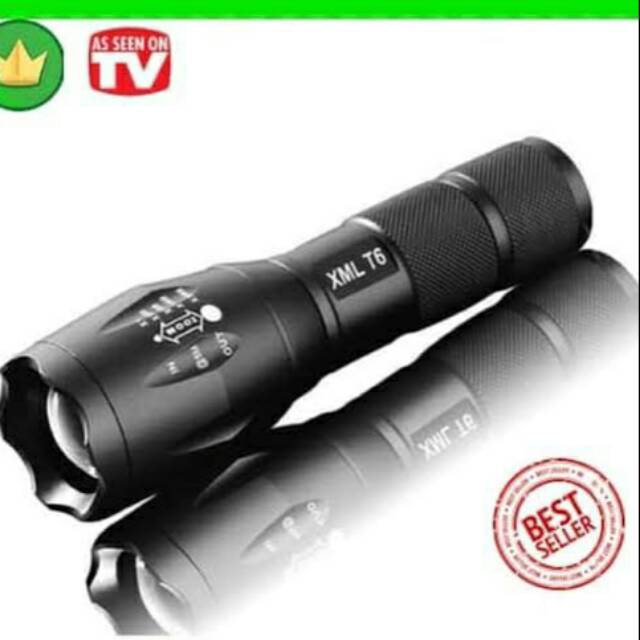 Senter Flash Light Paket Komplit Tactical Cree Waterproof Shockproof