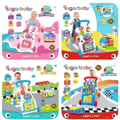 Sugar Baby Mini Car Baby Walker Learn and Play Mainan Belajar Jalan Bayi