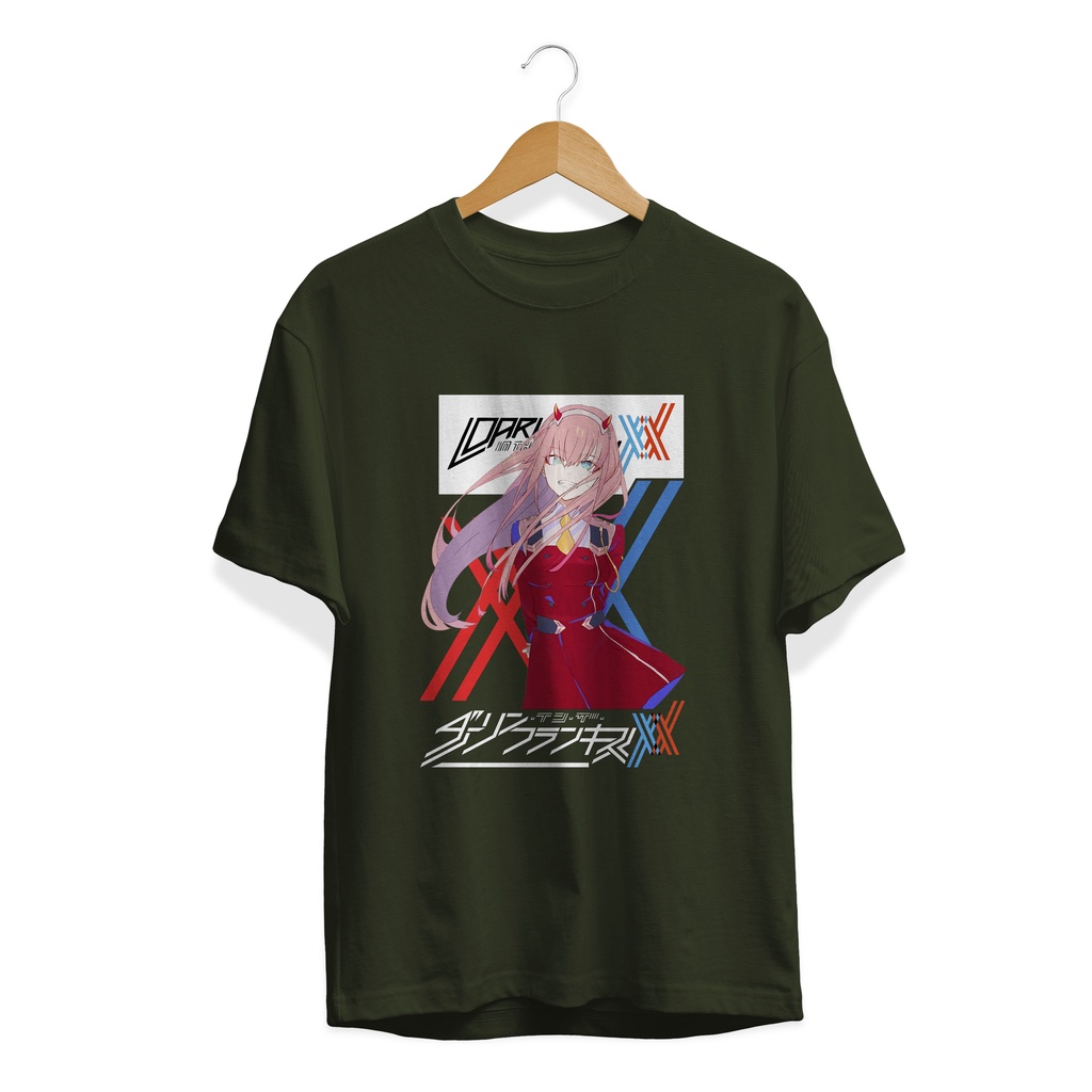 KAOS Anime ZERO TWO FRANXX MANGA JAPAN / T-SHIRT STYLE ANIME KEREN