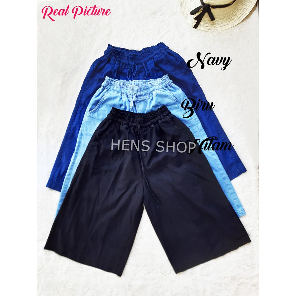 CELANA KULOT PENDEK JEANS STANDART DAN JUMBO