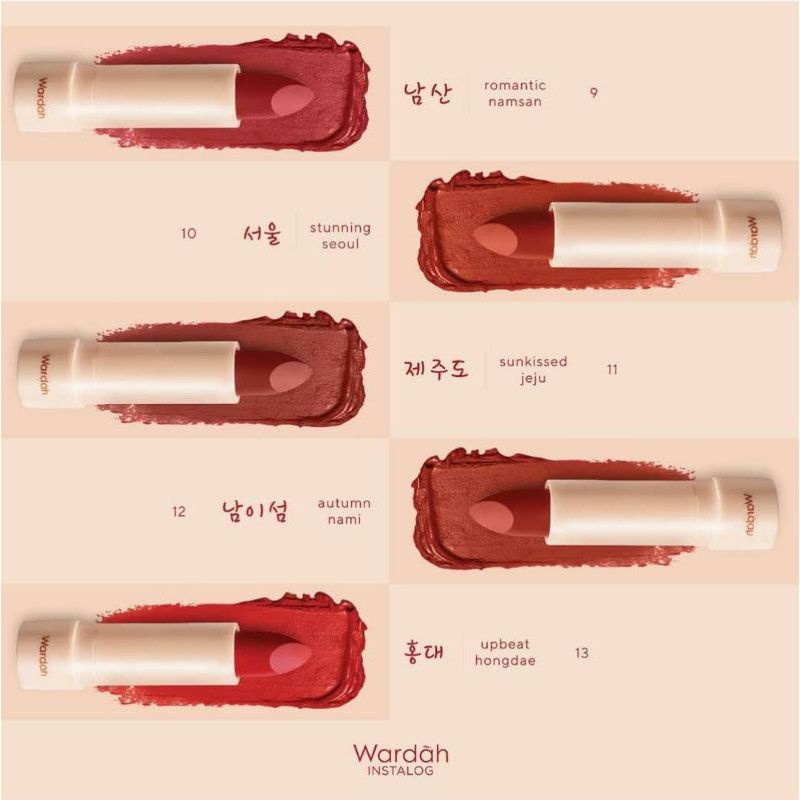 WARDAH Colorfit Ultralight Matte Lipstick 3.6g (Limited Korean Edition)