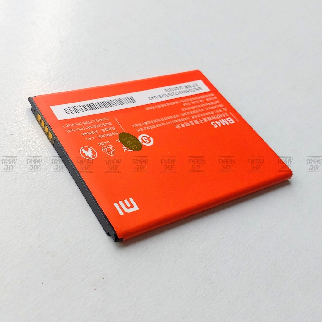 Baterai XiaoMi BM45 Redmi Note 2 Note 2 Prime Pro Batre Batrai Battery BM 45 Handphone HP Original Ori OEM