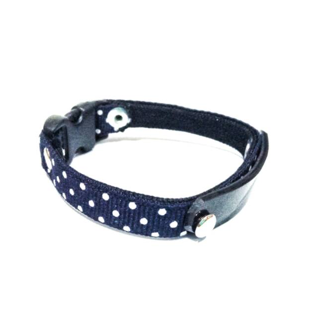 Paket Sepasang (Dapat 2 Buah) Gelang Flip Navy Blue Polkadot | Gelang Handmade | Bracelet