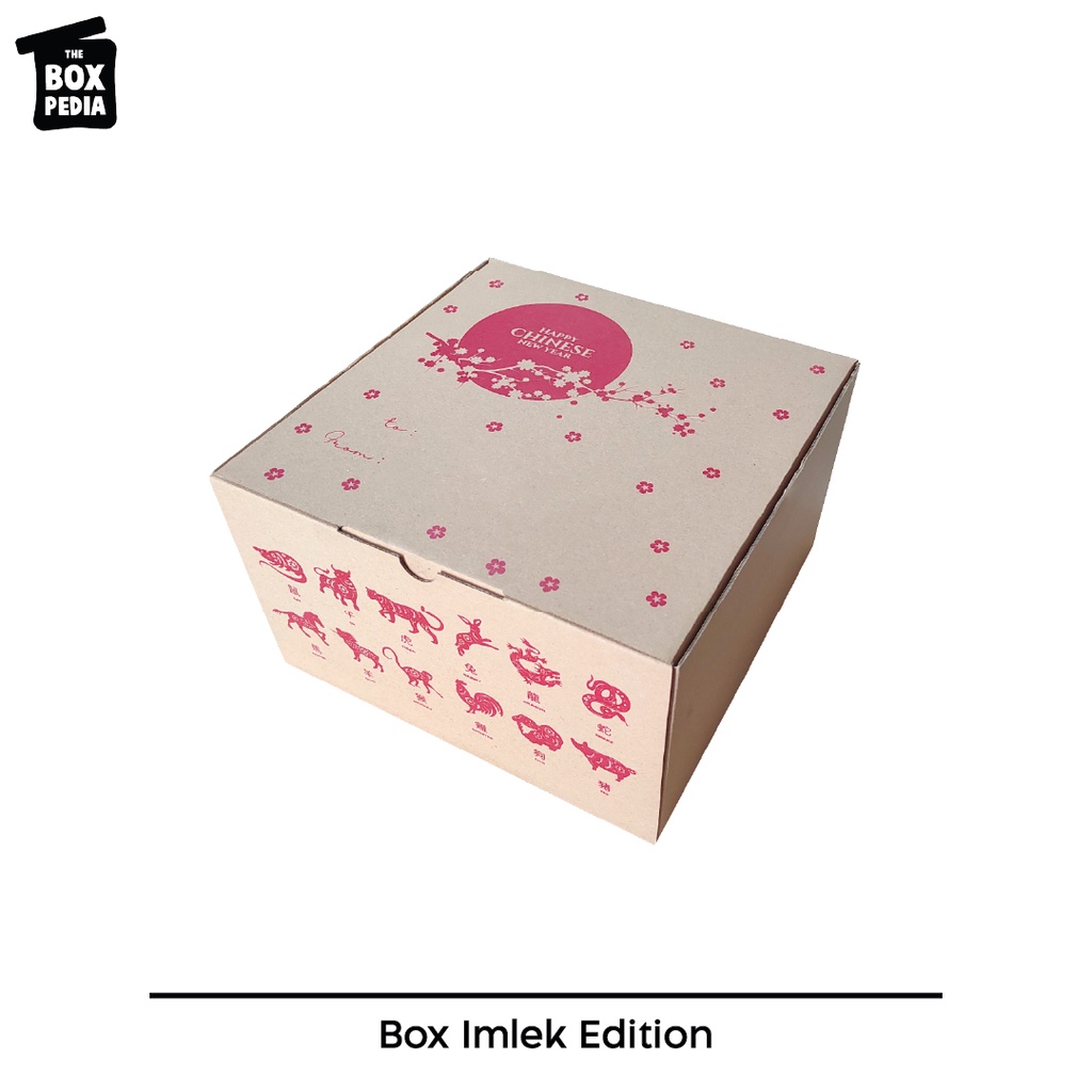 

Corrugated Lock Atas Box Imlek Cocok Untuk Hampers Kado Hadiah Saat Imlek Ukuran 25x25x15