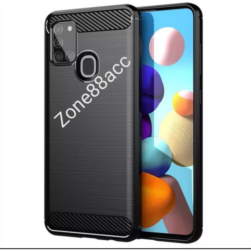 Samsung A21S Silicon Case Softcase iPAKY Carbon Casing Cover TPU