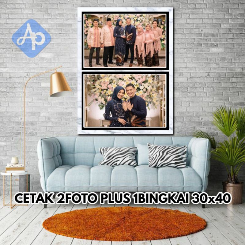 CETAK 2FOTO 30x40 PLUS BINGKAI SUSUN [ ANTI PUDAR ] ads