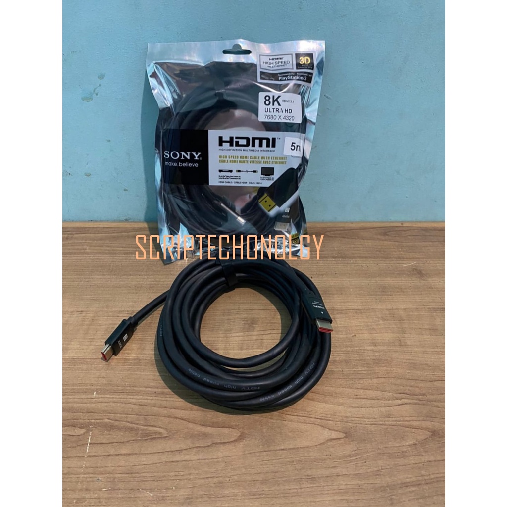 Kabel HDMi SONY 5M High Premium 8K V2.1 - KABEL HDTV SONY 5 Meter