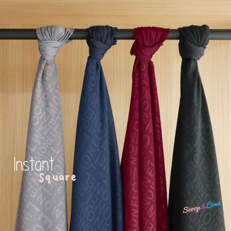 PROMO SALE NEW ORI kerudung hijab scoop&cone by monel square instant