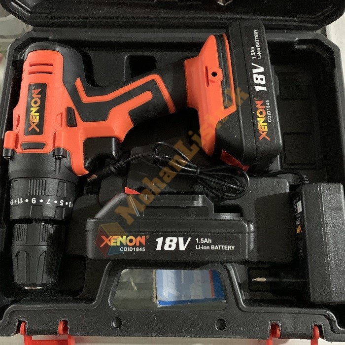 Bor Cordless Baterai 18V 18 Volt XENON CDID 1845 18V Impact Cordless Drill