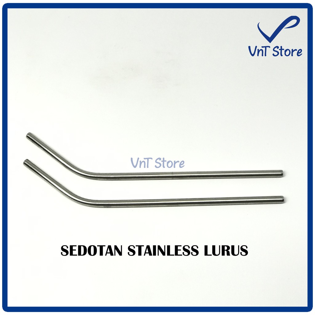 Jual Sedotan Stainless Bengkok Straw Sedotan Besi Stainless Silver