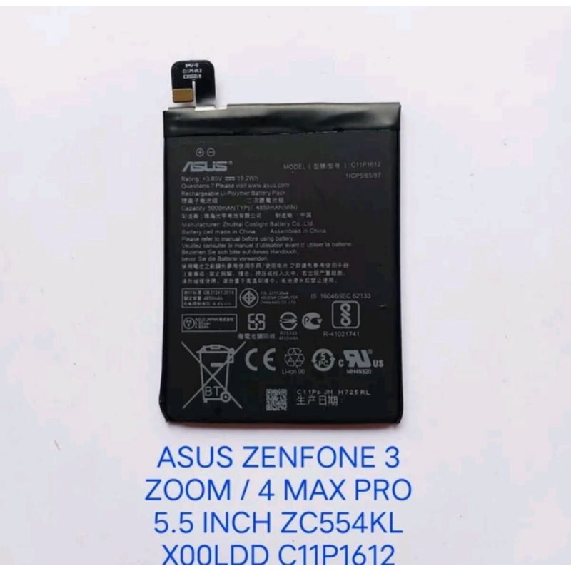 BATT BATERY BATRE BATERAI ASUS ZENFONE 4 MAX ZC554KL .