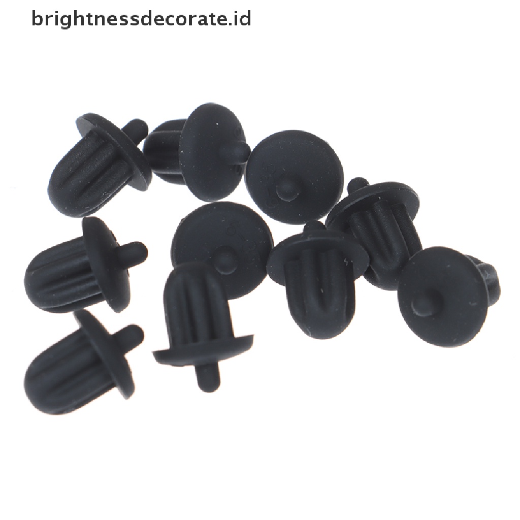 10pcs Jack Audio 6.35mm Bahan Karet Warna Hitam Untuk PC DVD