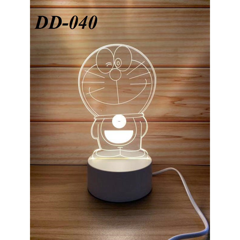 Lampu Tidur DD 040 Lampu Hias 3D Transparan Akrilik 3 Warna Tema Kartun DD 040
