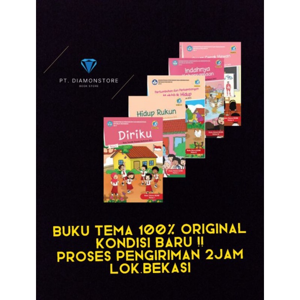 buku tematik sd kelas 1,2,3,4,5 buku, sekolah, buku bacaan, buku tema, buku paket sd, buku anak, buk