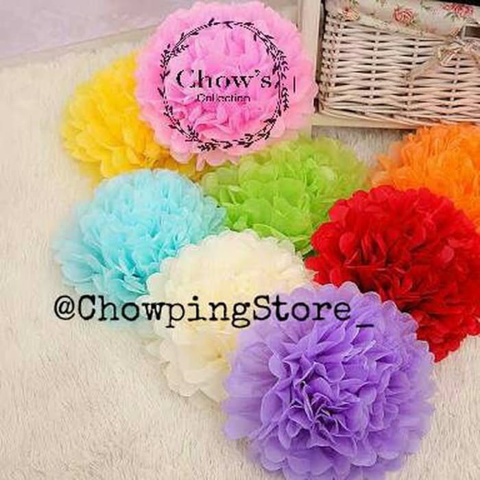 

MURAH MERIAH TISSUE POMPOM / POMPOM KERTAS 20CM !!!!!