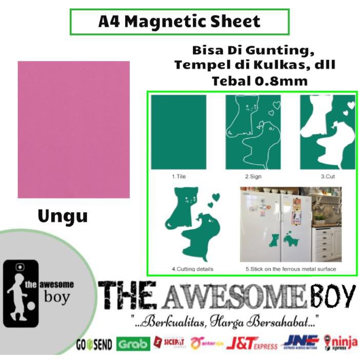 Kertas / A4 Sheet Magnetic Kertas Magnet Ukuran A4 - Ungu