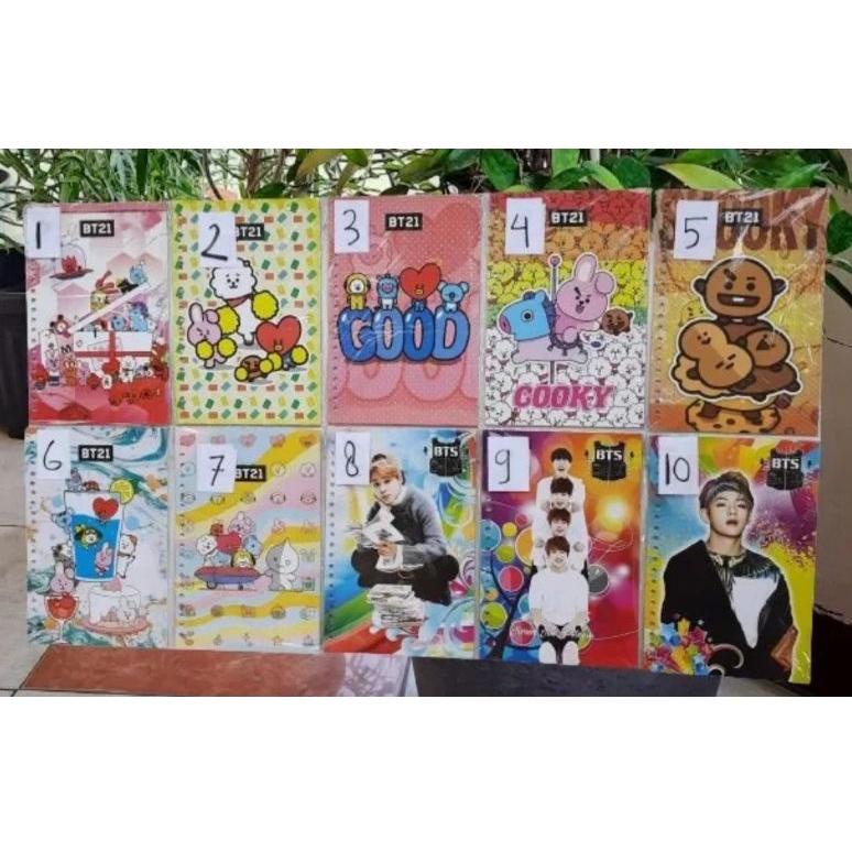 

95 LOOSE LEAF KARAKTER BTS DAN BT 21 - KERTAS ISI FILE A5 HH95 95[strip]