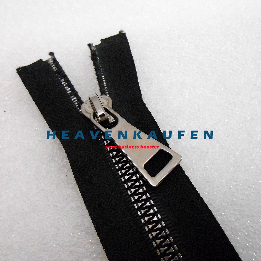 Resleting Zipper Busana 50 cm Hitam - Black Nikel Vislon Variasi Kode VC