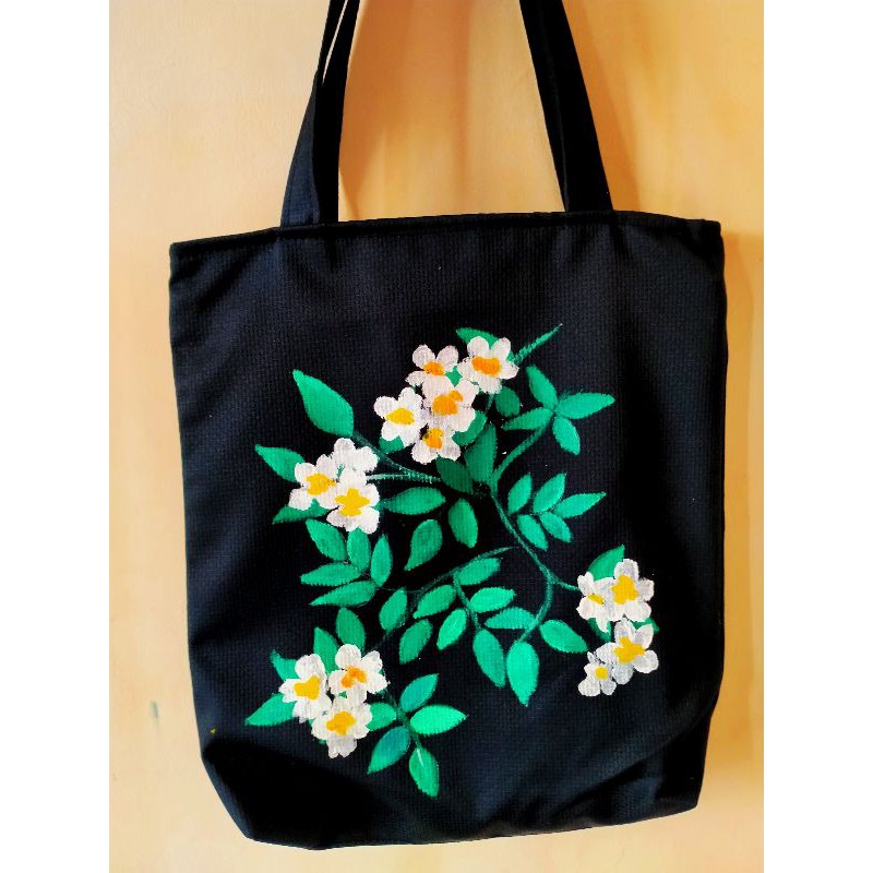tas lukis tote bag atau serut