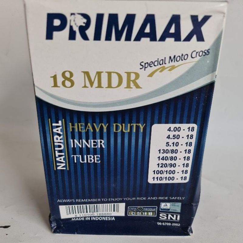 ban dalam heavyduty ring 18 trail merk primaax
