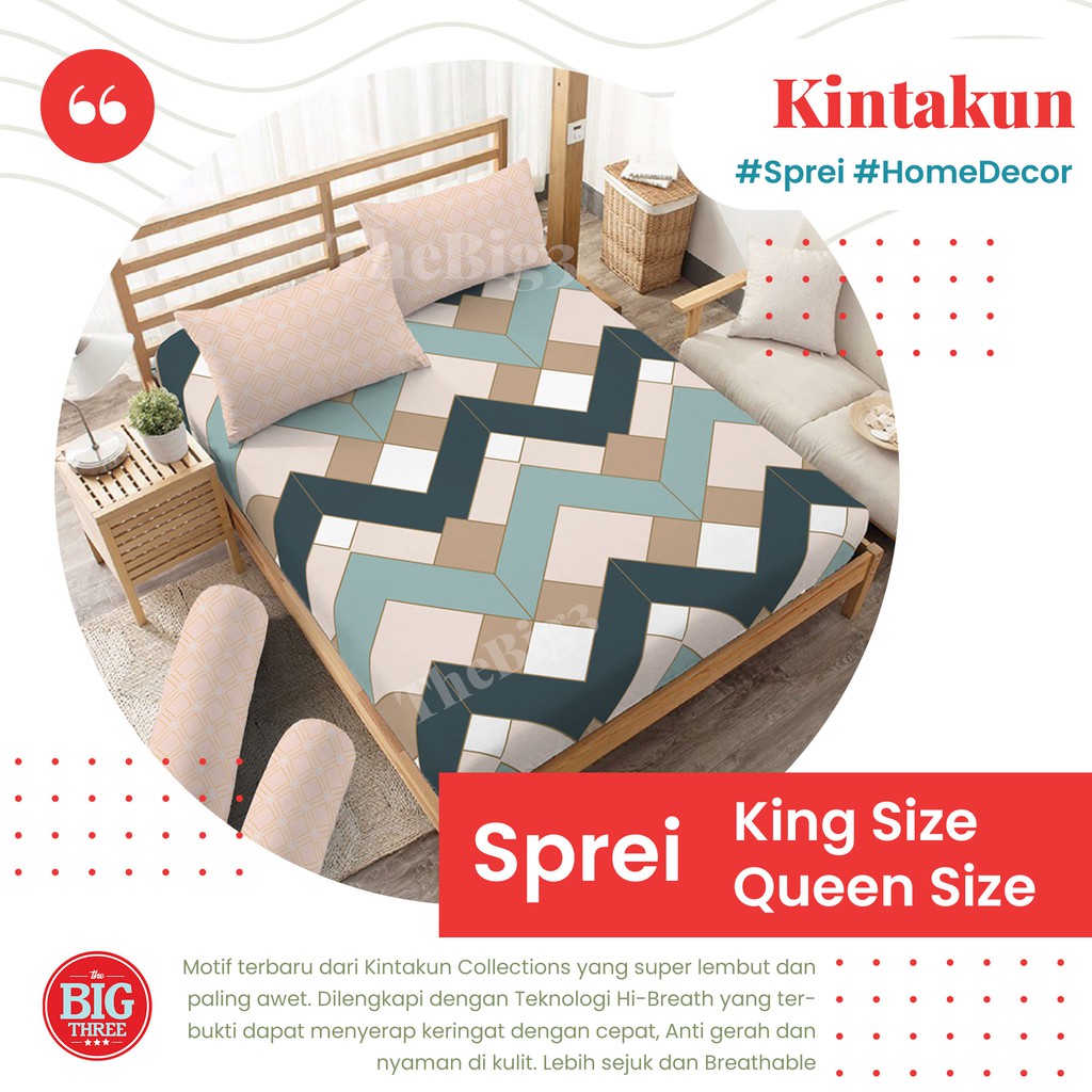 KINTAKUN Sprei 180x200 / 160x200 Gista Iswara Kartika Amerta Special Arthur Nuraga Wiyata Rena Braxley Molino Adisti Andari Ariadra Candramawa Citra Dahayu Kirana Lavana Samudra Savita Utari - SP 180 160 King Queen