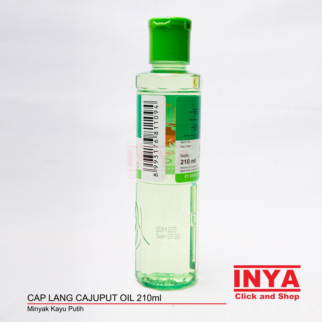 MINYAK KAYU PUTIH CAP LANG - CAJUPUT OIL 210ml - Massage - Pijat