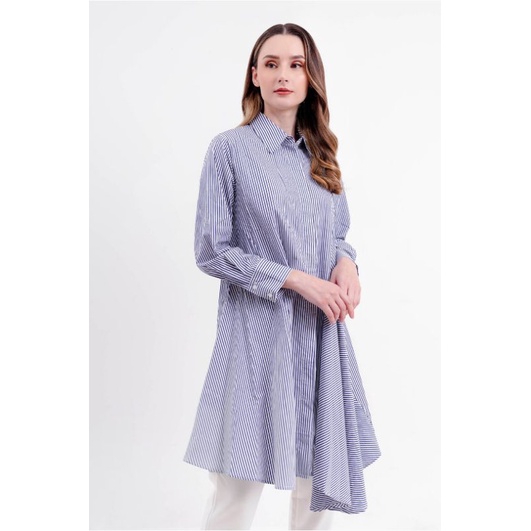 BENANG JARUM Denia Shirt -  Blue (L)