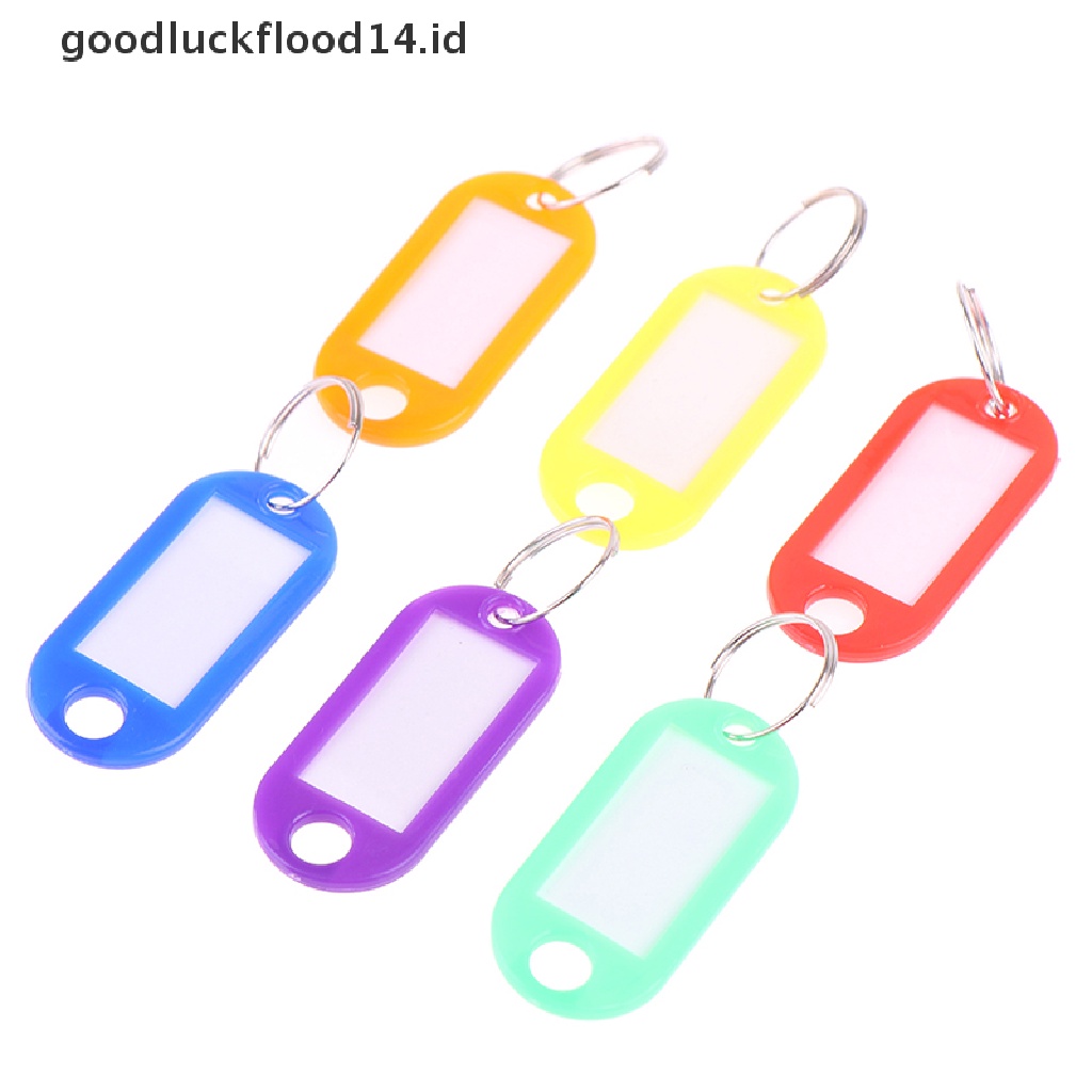 [OOID] 30pcs Multicolor Keychain Key ID Label Tags Luggage ID Tags Hotel Number Card ID