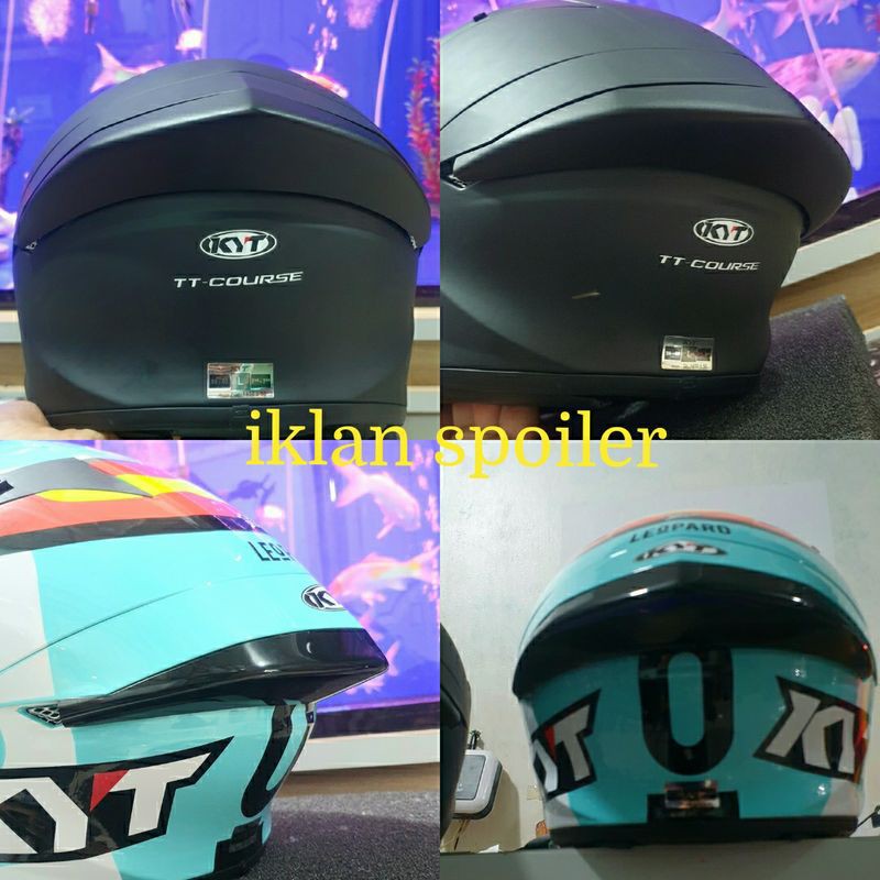 SPOILER 3D HELM KYT TT COURSE /SPOILER KYT TTC/VARIASI TANDUK BELAKANG-1