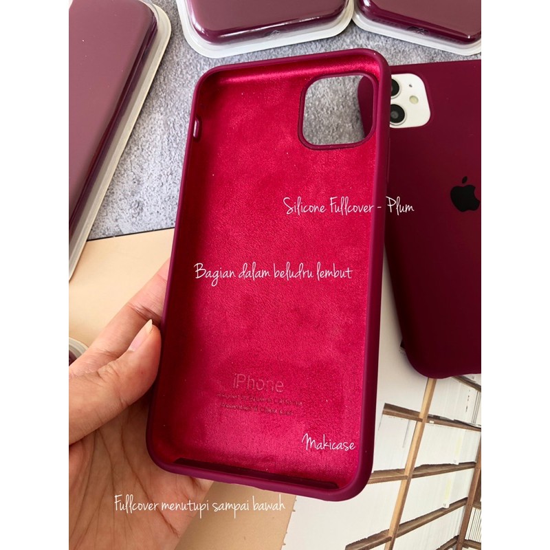 SILICONE FULLCOVER PLUM / Anti Dekil / Logo tidak luntur