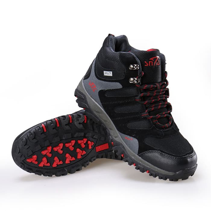 Sepatu Gunung SNTA 490 Black Red Boot / Hiking / Trekking / Outdoor - 39 K2S4 promo sporty