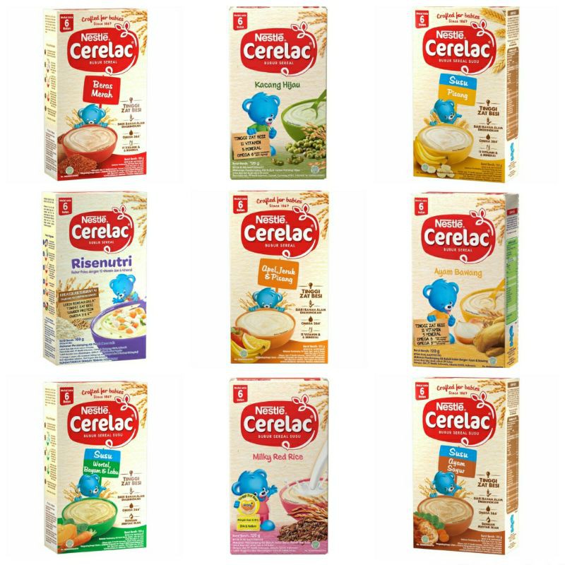 ✨NAZILLA✨ NESTLE Bubur Cerelac Prebiotik usia 6 - 24 bulan All Varian