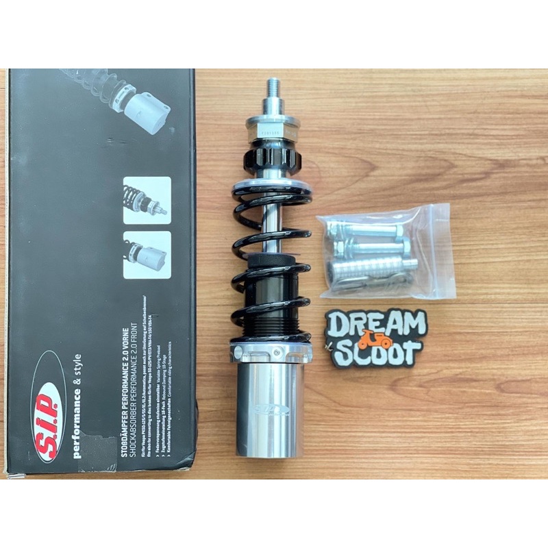 Shock SIP Low 185mm Silver Vespa Sprint Shock Vespa Primavera Shock Vespa S Shock Vespa Lx Shock cep