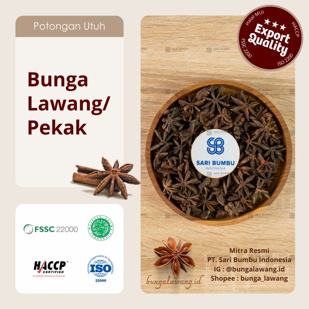 

Bunga Lawang / Pekak Utuh / Star Anise Whole
