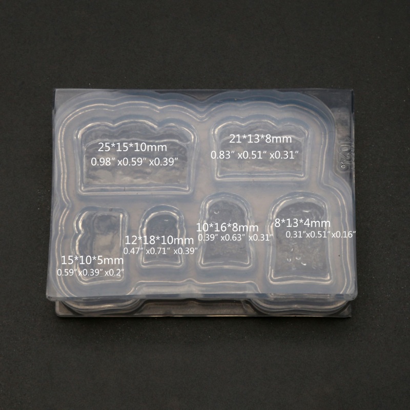 SIY  3D Mini French Toast Epoxy Resin Mold Bread Simulation Food Play Silicone Mold