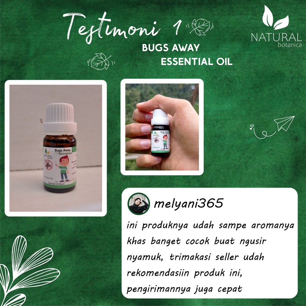 Natural Botanica Bugs Away Essential Oil Pure Minyak Esensial Atsiri Aroma Terapi Diffuser